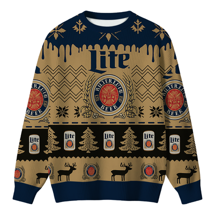 Uglysweatershops Brown Lite Christmas Ugly Sweater