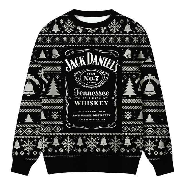 Uglysweatershops Vintage Distillery Label Aesthetic Christmas Ugly Sweater