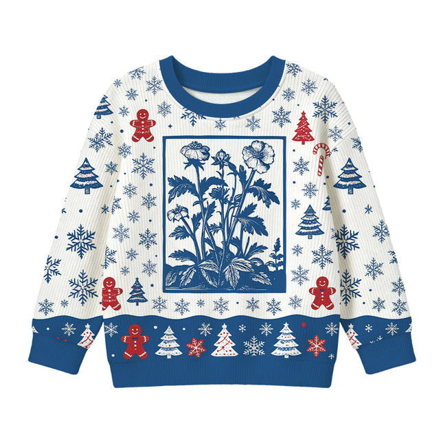 Uglysweatershops Wildflowers Kids Ugly Sweater