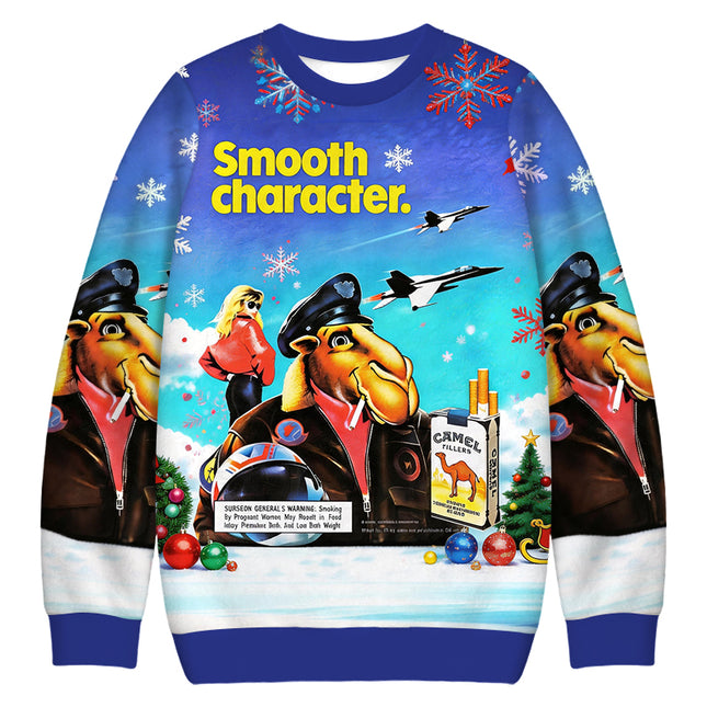 Uglysweatershops Smooth Character Christmas Ugly Sweatshirt