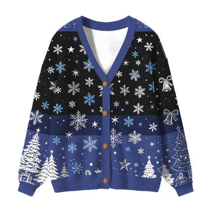 Uglysweatershops Cigarettes Blend Vintage Ugly Cardigan Sweater