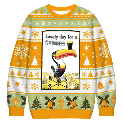 Uglysweatershops Lovely Day Christmas Ugly Sweatshirt