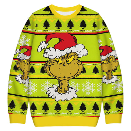 Uglysweatershops Santa Hat Christmas Ugly Sweatshirt