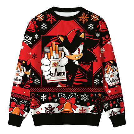Uglysweatershops Shadow The Hedgehog Christmas Ugly Sweater