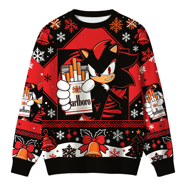 Uglysweatershops Shadow The Hedgehog Christmas Ugly Sweater