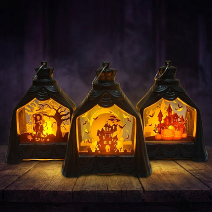 Uglysweatershops Halloween Retro-style Shadow Electronic Candle Lamp
