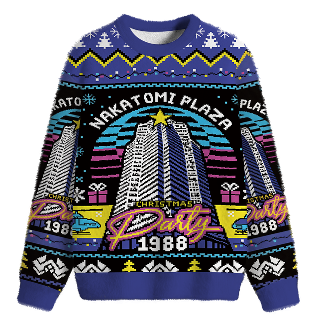 Uglysweatershops Plaza Party Fuzzy Christmas Ugly Sweatshirt