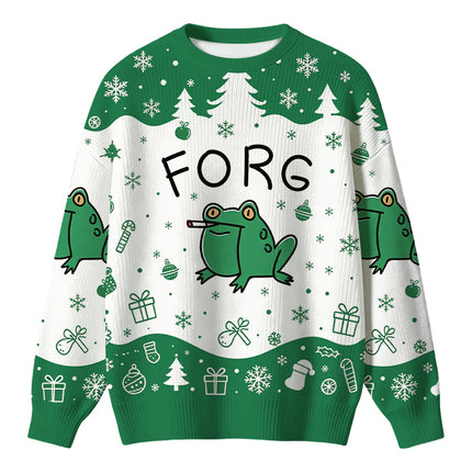 Uglysweatershops Smoking Frog Christmas Ugly Sweater