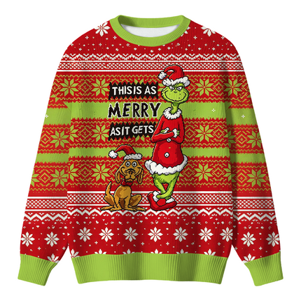 Uglysweatershops Holiday Monster Funny Christmas Ugly Sweater