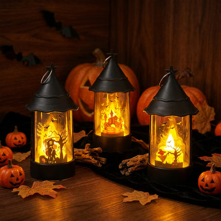 Uglysweatershops Halloween 2-pack Retro Cylindrical Silhouette Hand Lamp