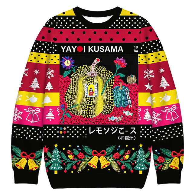 Uglysweatershops Surreal Fantasy Pumpkin Vintage Christmas Ugly Sweatshirt