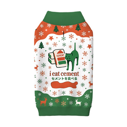 Uglysweatershops Cement Cat Dog & Cat Pet Sweater