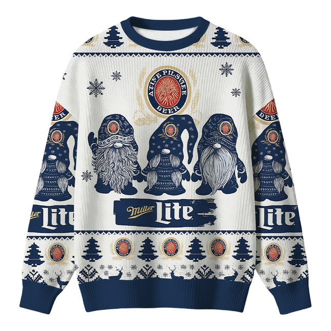 Uglysweatershops Blue Beer Christmas Ugly Sweater