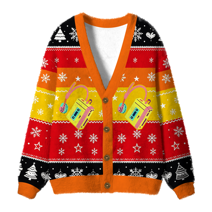 Uglysweatershops Not Today Fuzzy Ugly Cardigan Sweatshirt