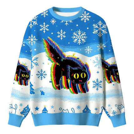 Uglysweatershops Technicat Glitch Christmas Ugly Sweater