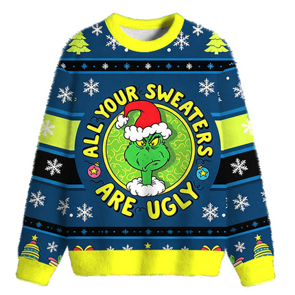 Uglysweatershops All Your Fuzzy Christmas Ugly Sweatshirt