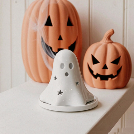 Uglysweatershops Halloween 2-Pack Ceramic Cone & Tea Light Burner