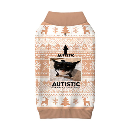 Uglysweatershops Autistic Cat Dog & Cat Pet Sweater
