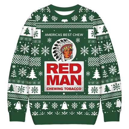 Uglysweatershops Tobacco Vintage Christmas Ugly Sweatshirt