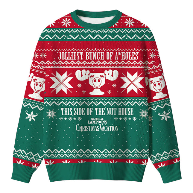 Uglysweatershops Vintage Moose Christmas Ugly Sweater