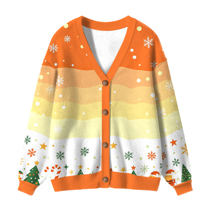 Uglysweatershops Dotted Bloom Ugly Cardigan Sweater
