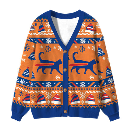 Uglysweatershops Bills Funny Meme Ugly Cardigan Sweater