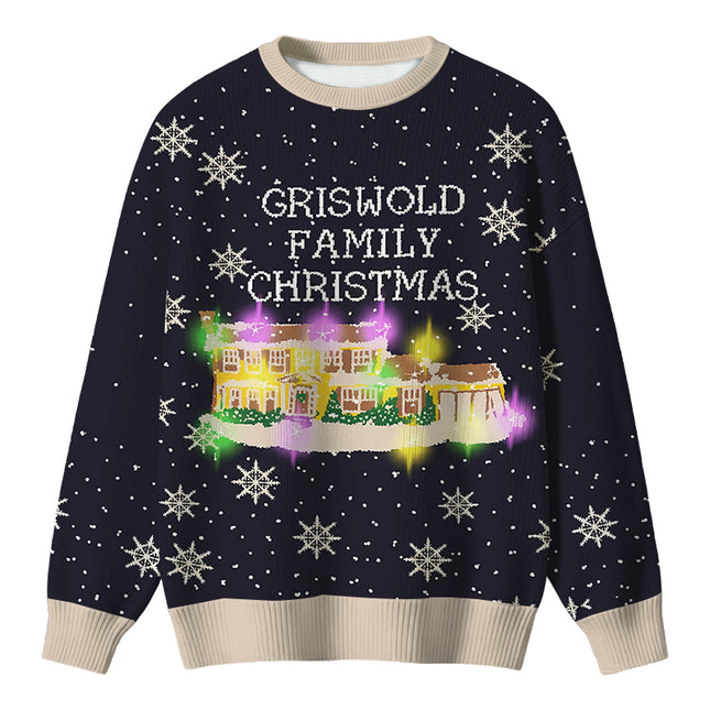 Uglysweatershops Light Up House Christmas Ugly Sweater