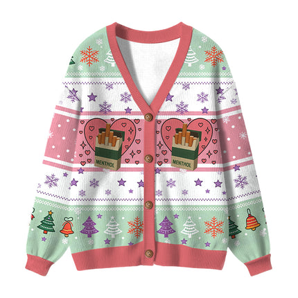 Uglysweatershops I Love Men Ugly Cardigan Sweater