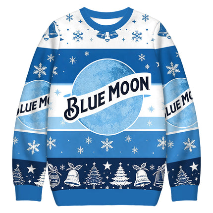 Uglysweatershops Vintage Moon Christmas Ugly Sweatshirt