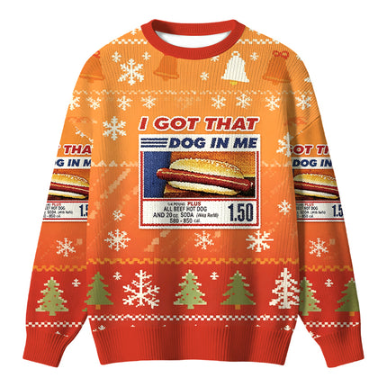Uglysweatershops I Got That Dog In Me Christmas Ugly Sweater
