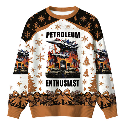 Uglysweatershops Petroleum Enthusiast Christmas Ugly Sweater