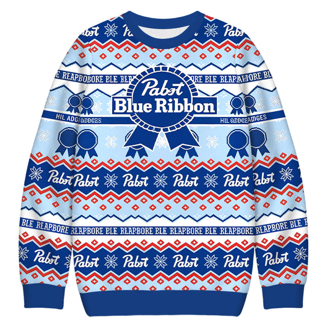Uglysweatershops Beer Holiday Christmas Ugly Sweatshirt