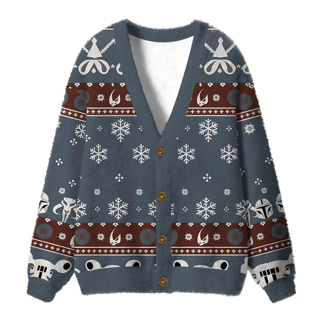 Uglysweatershops Movie Funny Fuzzy Ugly Cardigan Sweatshirt