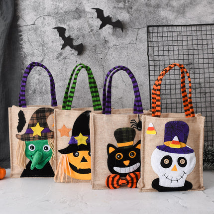 Uglysweatershops Halloween Vintage Linen Candy Tote Bag