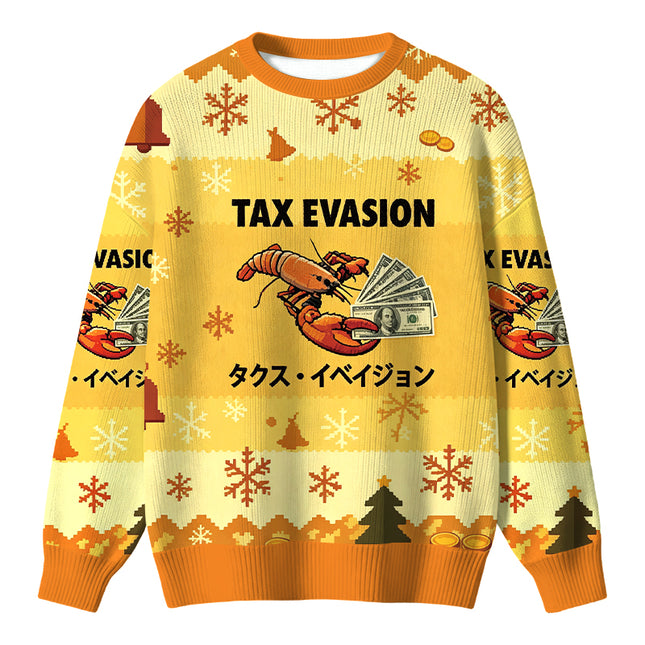 Uglysweatershops Tux Evasion Funny Christmas Ugly Sweater