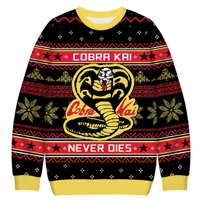 Uglysweatershops Retro Snake Christmas Ugly Sweatshirt