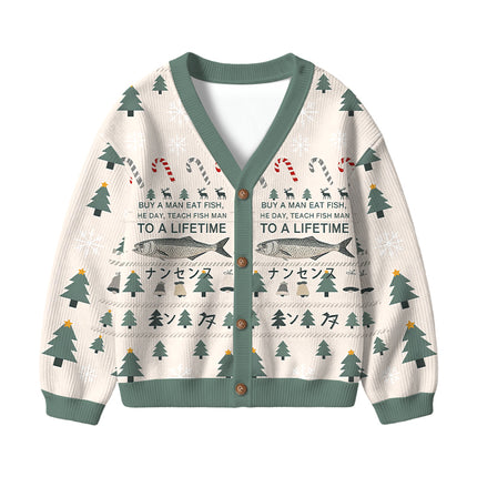 Uglysweatershops Funny To A Lifetime Kids Ugly Cardigan Sweater