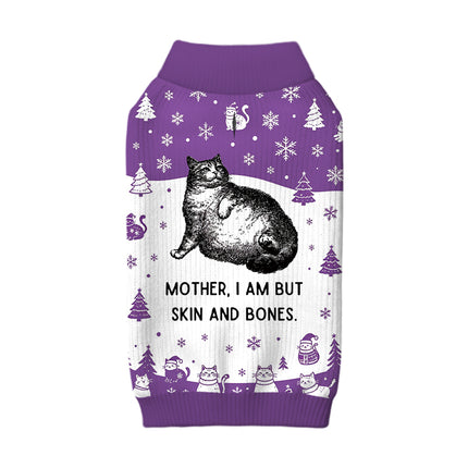 Uglysweatershops Skin & Bones Cat Dog & Cat Pet Sweater