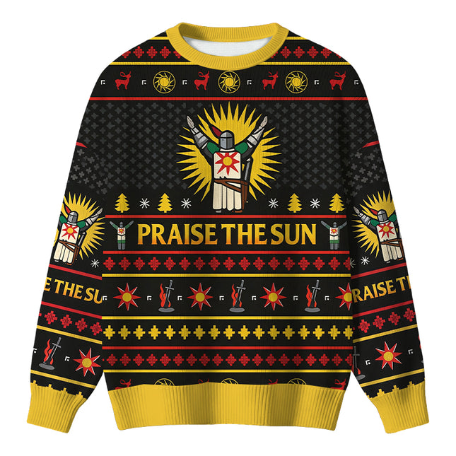 Uglysweatershops Praise the Sun Christmas Ugly Sweater