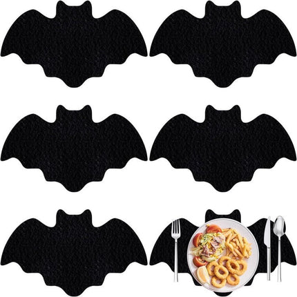 Uglysweatershops Halloween 5-pack Bat Non-slip Felt Placemats