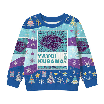 Uglysweatershops Purple Leafe Kids Ugly Sweater