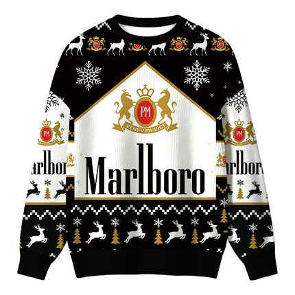 Uglysweatershops Vintage Cig Christmas Ugly Sweater