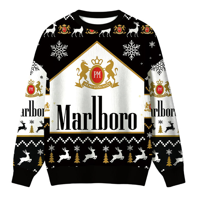 Uglysweatershops Vintage Cig Christmas Ugly Sweater
