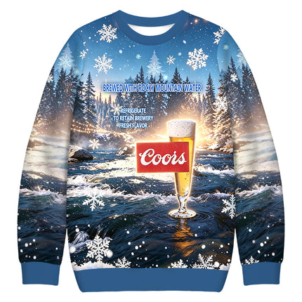 Uglysweatershops Rocky Mountain Water Christmas Ugly Sweatshirt