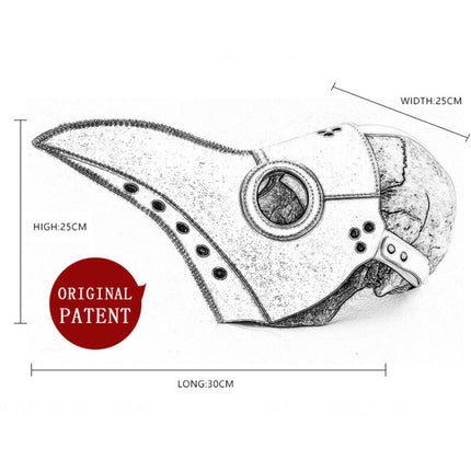 Uglysweatershops Halloween Plague Doctor Mask, Retro Long Nose Bird Beak Mask