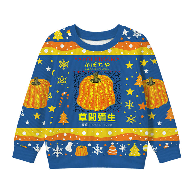 Uglysweatershops Art Pumpkin TOKYO 1900 Kids Ugly Sweater