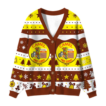 Uglysweatershops Cigarettes Racing Ugly Cardigan Sweater