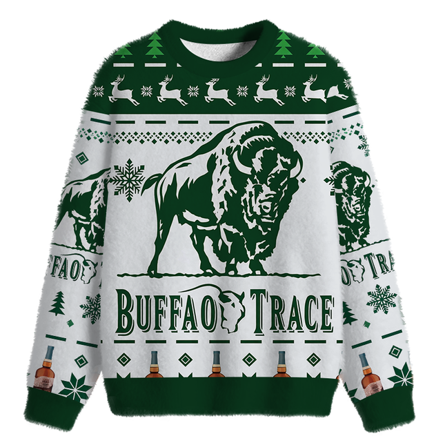 Uglysweatershops Trace Vintage Fuzzy Christmas Ugly Sweatshirt