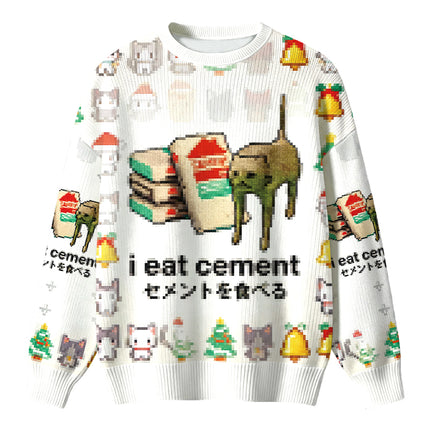 Uglysweatershops I Eat Cement Christmas Ugly Sweater