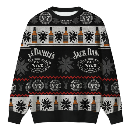 Uglysweatershops Black Jack Christmas Ugly Sweater